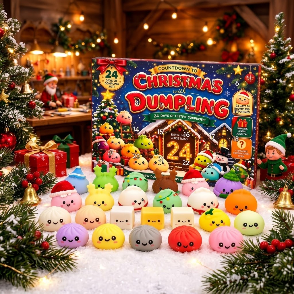 The 24-Day Christmas Squishy Dumpling Advent Calendar! ππ₯β¨