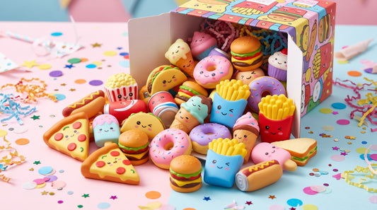 The Ultimate Goodie Bag Bonanza: 12-Piece Mini Food  Squishy Set! 🍟✨